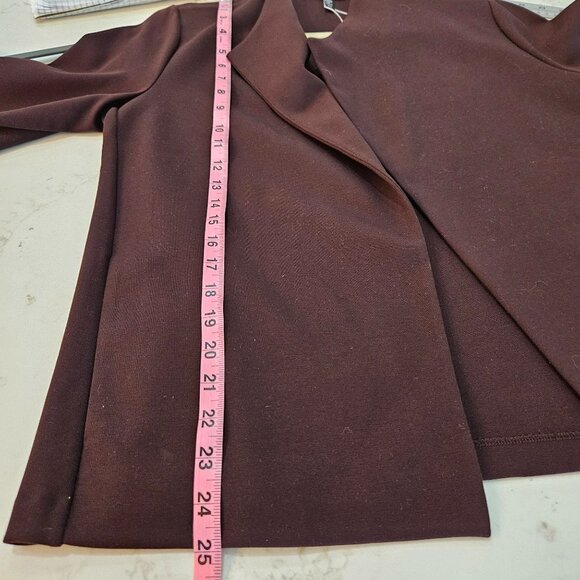 Eileen Fisher Cassis Ponte Open Front Jacket Cardigan Medium Brown NWOT - Picture 6 of 10